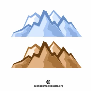 Mountain range vector clip art
