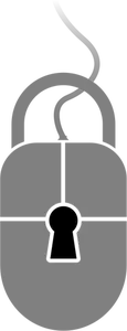 Immagine vettoriale del mouse con serratura