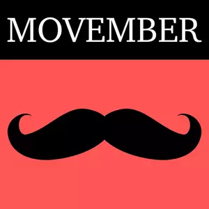Seni klip Movember ikon vektor