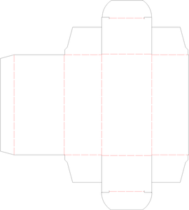 Calzado caja recorte plantilla vector imagen prediseñada