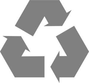 Gráficos del vector símbolo de reciclaje gris