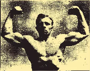 Vektorbild av en muskulös man