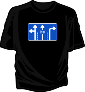 T-shirt mushroom road sign vector image
