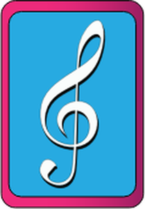 Immagine vettoriale del simbolo di lezione di musica