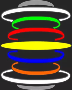 Color circles vector image