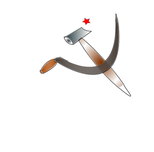 Hamer, sikkel en rode ster vector afbeelding