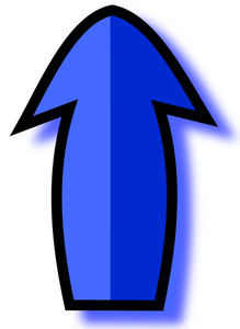 Outlined blue arrow