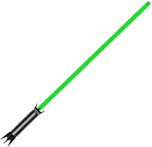 Lampu hijau saber vektor klip seni
