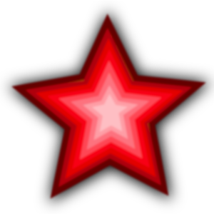 Eenvoudige rode ster te behalen