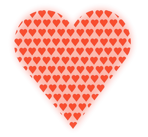 Hart op hart vector illustraties
