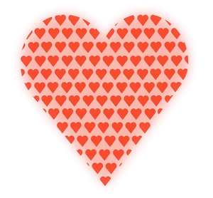 Corazón en el arte de corazón vector clip