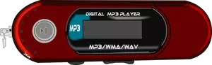 Vector de la imagen de un jugador MP3 rojo