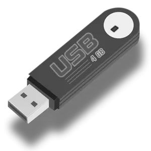 Flash USB-Stick mit Schatten-Vektor-illustration