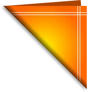 Vector clip art of orange folded napkin
