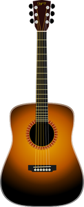 Akustisk gitarr-vektorbild