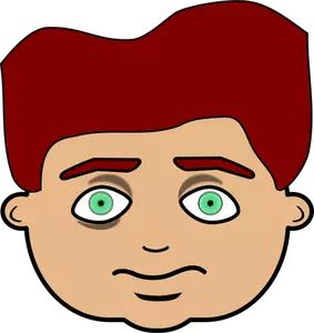 Vector image of an ugly kid