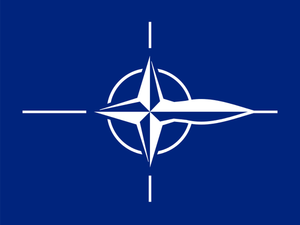NATO means war sign vector image