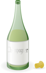 Vectorafbeeldingen van fles champagne