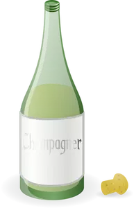 Grafica vectoriala de sticlă de şampanie
