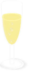 Vecteur, dessin d'une coupe de champagne
