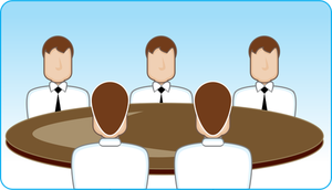 Round table meeting vector image