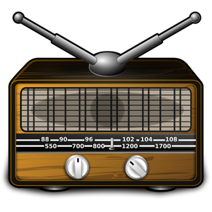 Vintage radio vector image