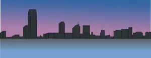New Jersey skyline vector drawing