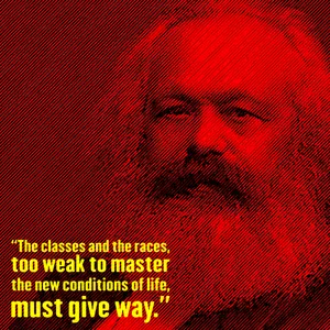 Portrait de Marx et de devis