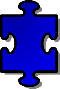 Clipart vetorial de peça de quebra-cabeça 1