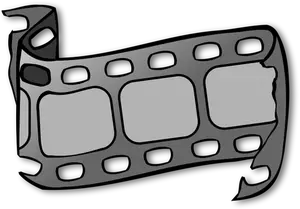 Vector drawing of torn film strip