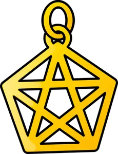 Pentacle necklace vector graphics