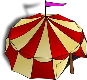 ClipArt vettoriali di ruolo gioca sull'icona della mappa di gioco per una tenda del circo