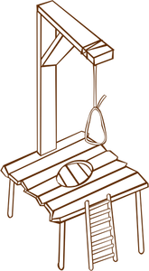 Vector image of role play game map icon for gallows