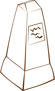 Imágenes Prediseñadas Vector de papel jugar icono de mapa del juego por un obelisco
