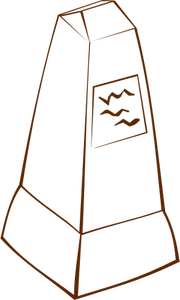 Vektor klip seni peran bermain permainan peta ikon untuk sebuah Obelisk
