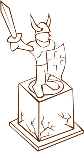Image clipart vectoriel du rôle jouer icône de la carte de jeu pour une statue