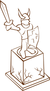 Vector illustraties van rol spelen spel Kaartpictogram voor een standbeeld