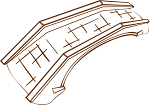 Image vectorielle du rôle jouer icône de la carte de jeu pour un pont en pierre arc