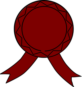 Vector illustration of brown award ribbon
