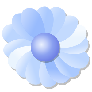 蓝色花矢量图像