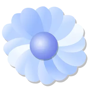 Imagen vectorial flor azul