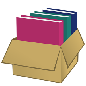 Pudełko z folderów wektorowej
