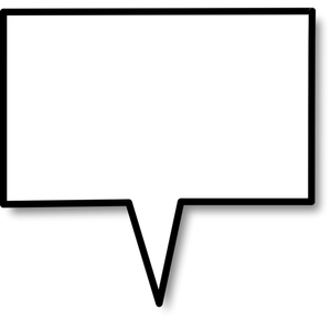 Speech callout rectangle center vector image