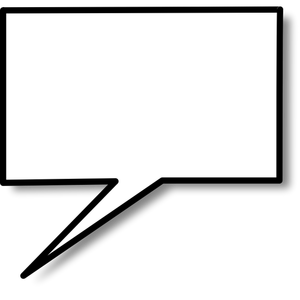 Speech callout rectangle left vector image