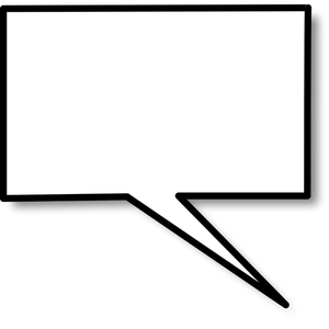 Speech callout rectangle right vector image