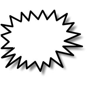 Immagine vettoriale callout a forma stella