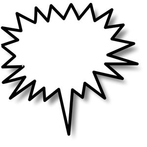 Image vectorielle de discours en forme étoile légende