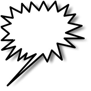 Sprechblase in Sternform aus linken Vektor-ClipArt