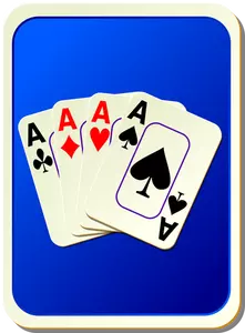 Biru bermain kartu belakang vektor ilustrasi