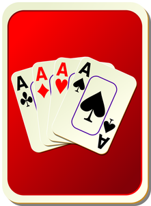 Rode speelkaart terug vector illustratie